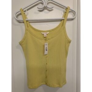 Old Navy Tank Top Women's Medium Yellow‎ Ribbed